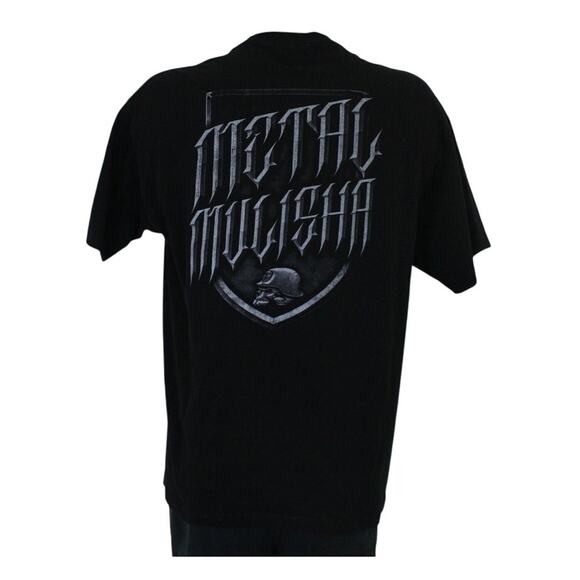 Metal Mulisha Big Logo Double Sided Black Y2K T-Shirt Mens XL - Picture 1 of 5